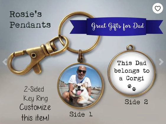Father's Day Gift Guide for Dog Dads - Personalized Keychain