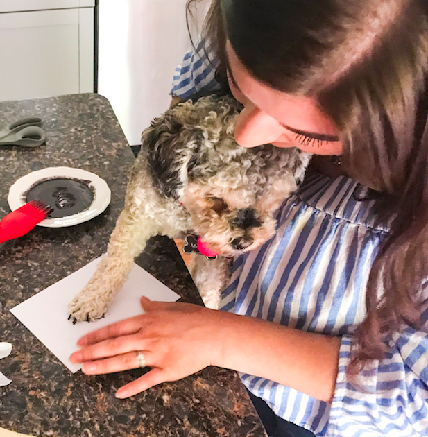 DIY Pet Safe Ink Paw Print Picture - Making Marlee's Paw Print