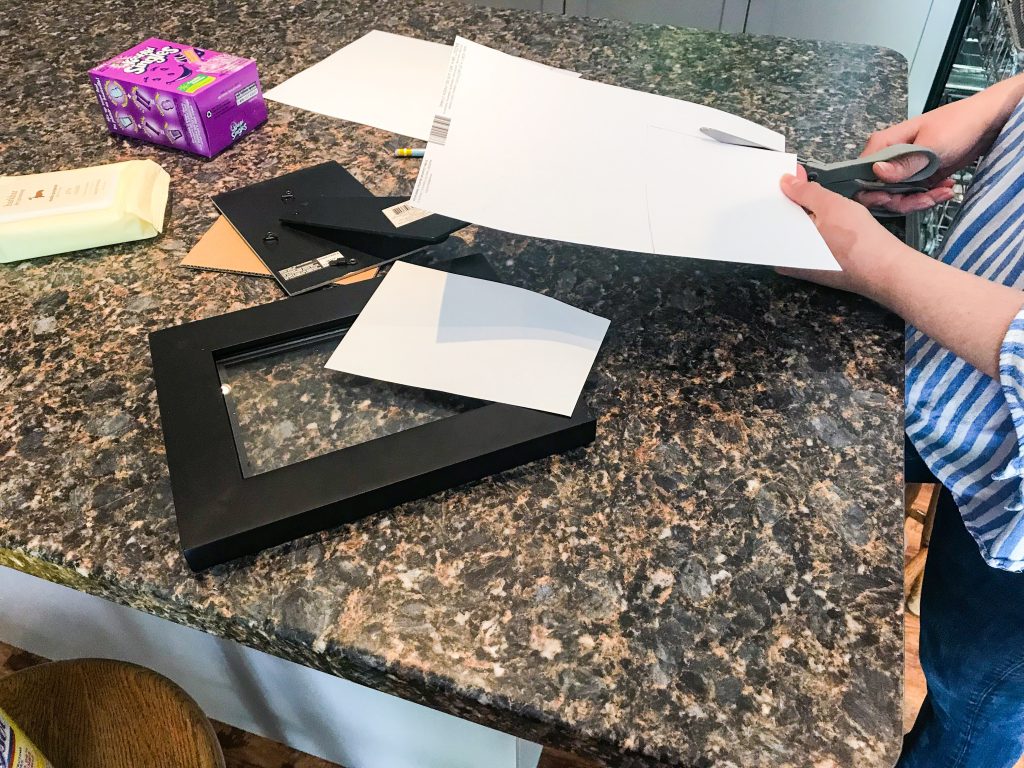 DIY Pet Safe Ink Paw Print Picture - Cutting Cardstock